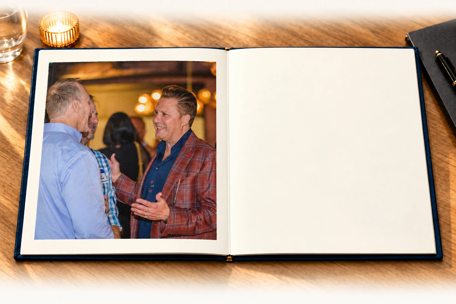 Conversation at a vCSO Supper Club gathering, printed on an open menu page