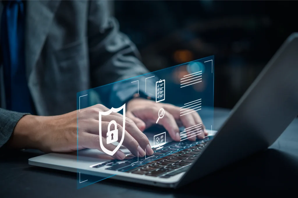 user authentication cybersecurity information security encryption technology personal data online computer system firewall internet security concept
